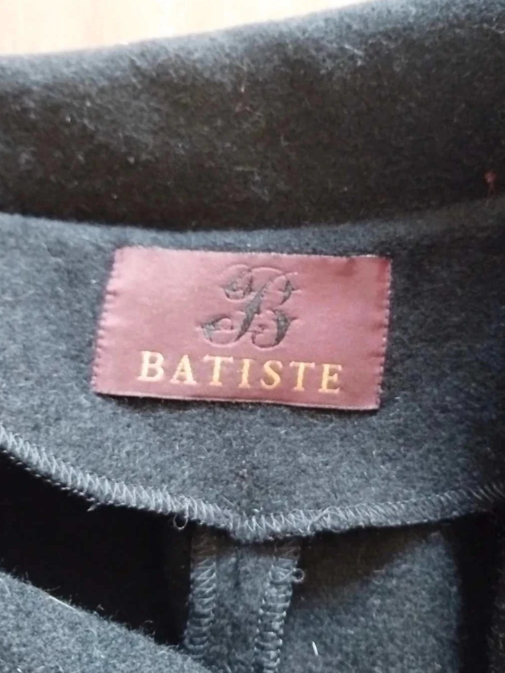 Casaco longo assimétrico preto de lã, Batiste, T44 – photo 9
